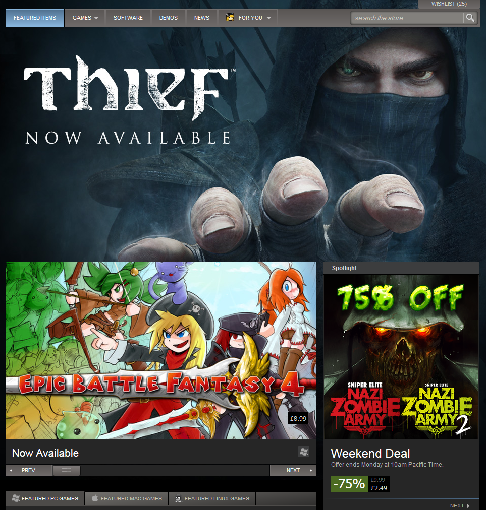 STEAM FEATURE!